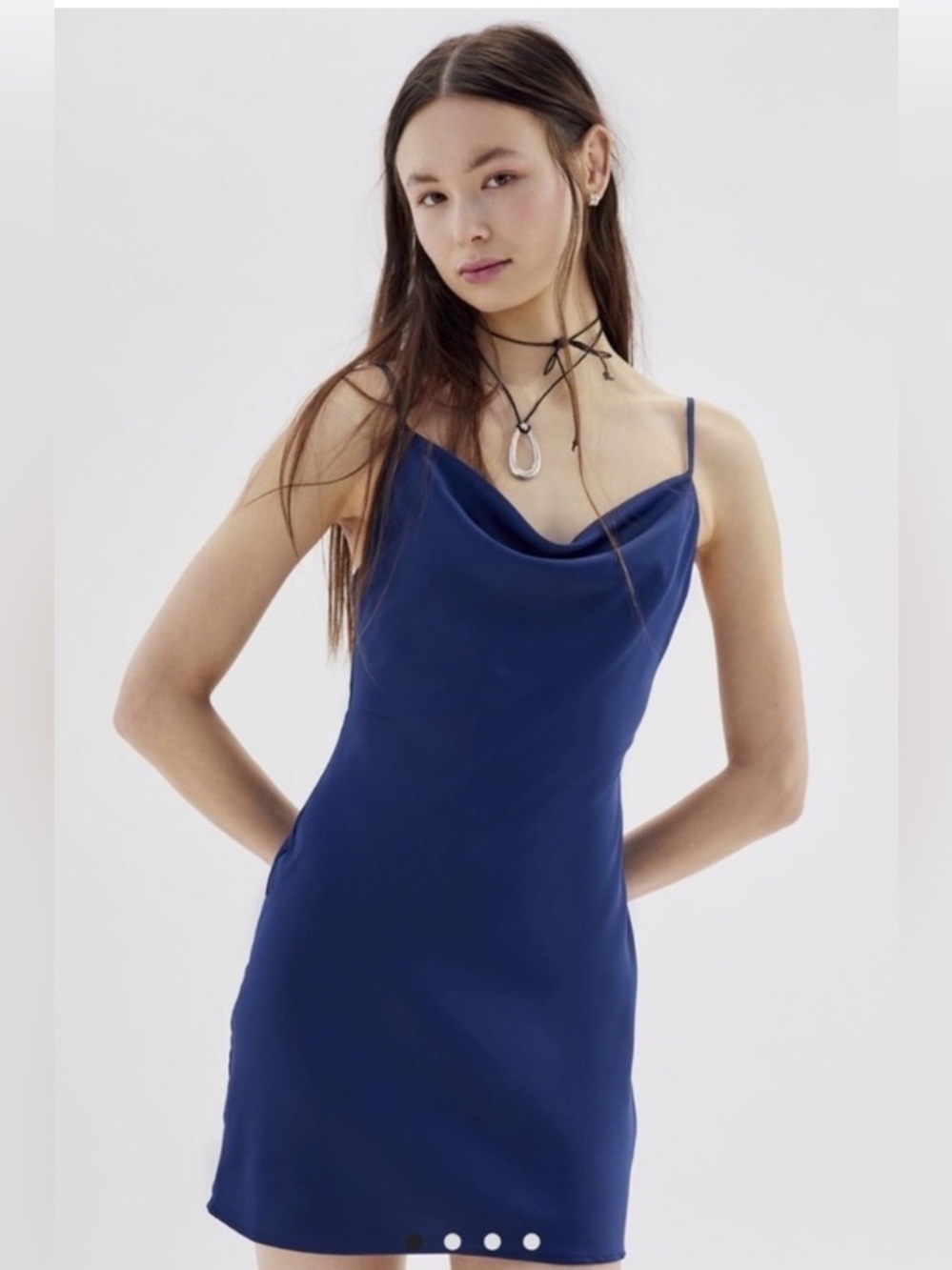 Urban Outfitters Mallory Cowl Neck Slip Dress $128